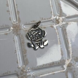 Vintage Puppy Dog Charm Pendant 925 Sterling Silver NOS